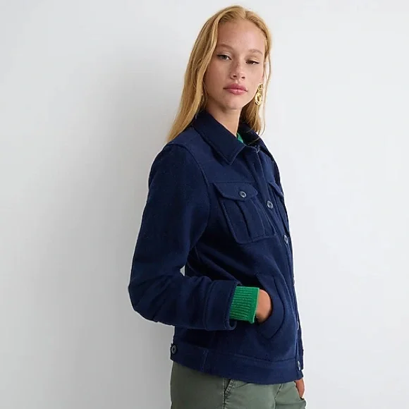 NWT J.Crew Shirt Jacket in Stretch Wool - Picture 2 of 5